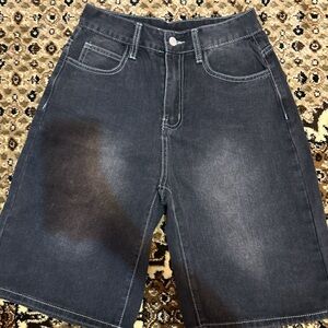 Dark Gray Denim Shorts